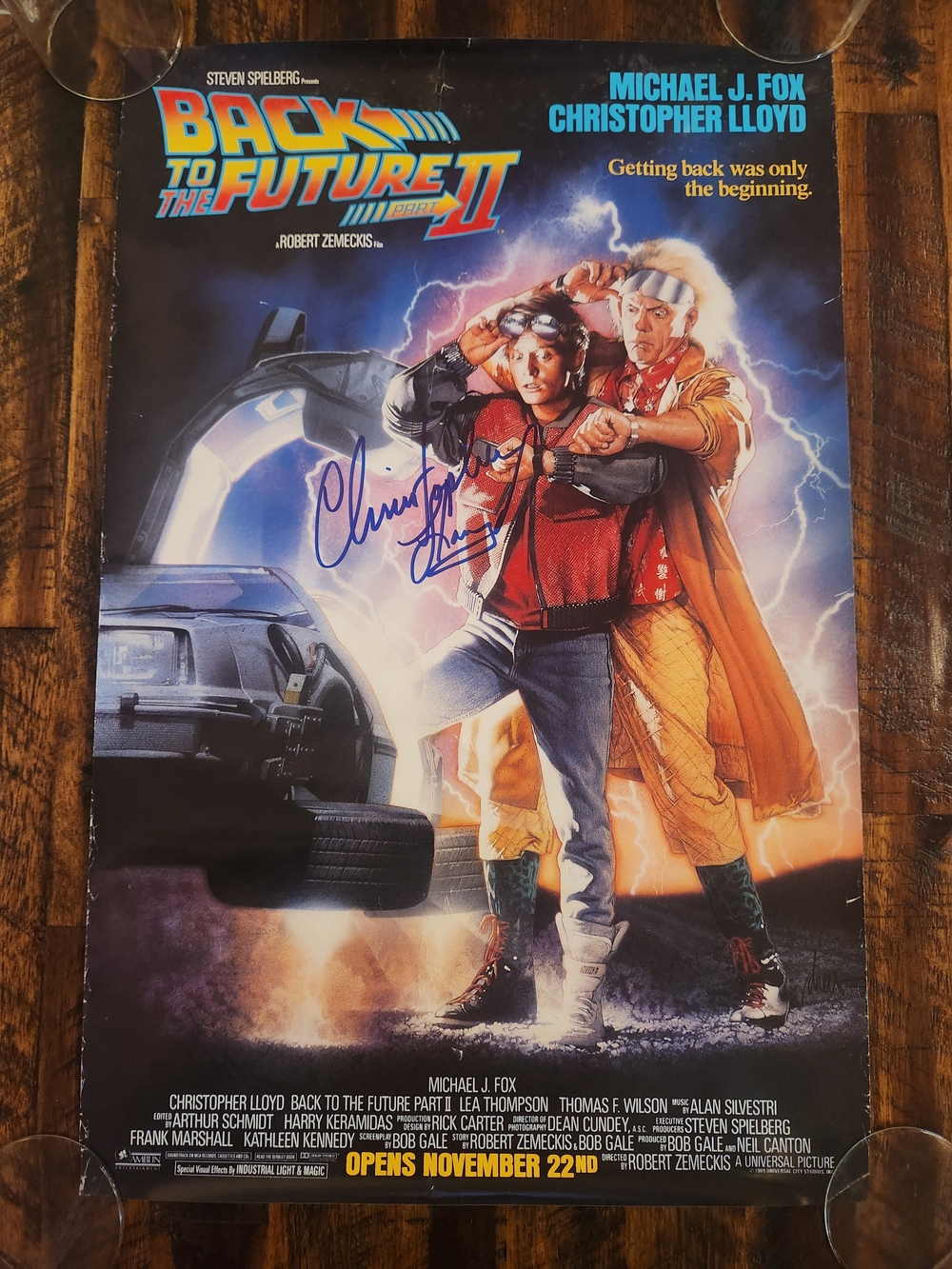 Back to the Future II Poster - Christopher Lloyd Signed
